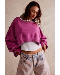 Free People - We The Free Camden Cropped Sweatshirt - Lyst