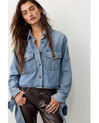 Agolde - Hewitt Cropped Button Down Shirt - Lyst