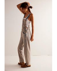 Free People - Ziggy Denim Overalls At Free People In Peach, Size: Xs - Lyst