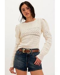 Free People - Penny Crochet Pullover - Lyst