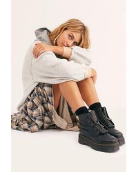 Dr. Martens - Sinclair Zip Front Boots At Free People In Black Sally, Size: Us 5 - Lyst