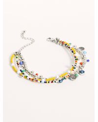 Free People Treasure Layer Anklet - Yellow