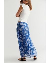 Free People - Karis Crinkle Midi Skirt - Lyst