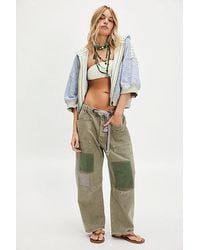 Free People - We The Free Moxie Pull-on Barrel Jeans - Lyst