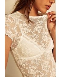 Free People - Ready To Go Lace Tee - Lyst