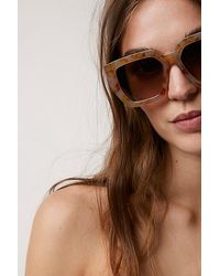 Free People - Bel Air Square Sunglasses At In Antique - Lyst