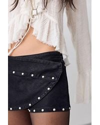 Free People - Low Rider Studded Wrap Skort - Lyst
