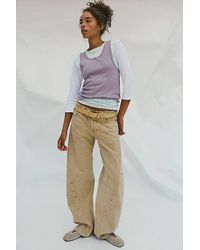 Free People - Fable Low-Rise Twisted Bowed Jeans - Lyst