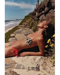 free-est - Jamie Printed Tri Bikini Top - Lyst