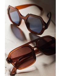 Free People - Royal Polarized Aviator Sunglasses - Lyst
