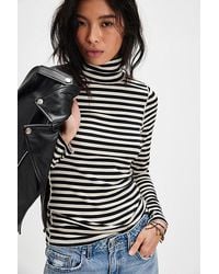 Free People - We The Free Good Good Stripe Turtleneck - Lyst