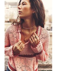 Free People - Lucy Gold Plated Pendant Necklace - Lyst