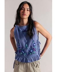 Free People - Elizabeth Embroidered Tank Top - Lyst