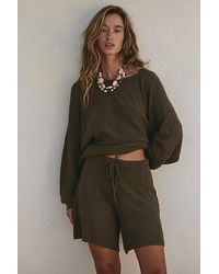 Free People - Rowan Sweater Short Set - Lyst