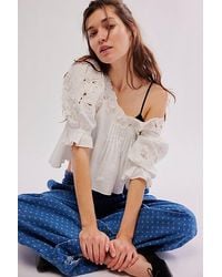 Free People - Sophie Embroidered Top - Lyst