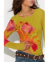 Free People - Lilly Printed Long Sleeve Top - Lyst