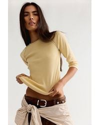 Free People - Easy Does It Three-Quarter Sleeve Top - Lyst