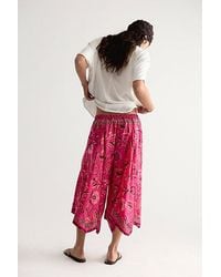 Free People - Sweet Reaction Pull-On Wide-Leg Crop Pants - Lyst