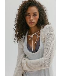 Free People - Dafne Knit Cropped Bolero Sweater - Lyst