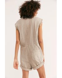 Free People Safari Bandit Romper By Oneteaspoon - Brown