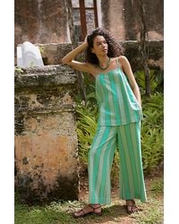 free-est - Sightseer Linen Striped Pant Set By - Lyst