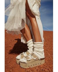 INTENTIONALLY ______ - Rule Breaker Sherpa Flatform Sandals - Lyst