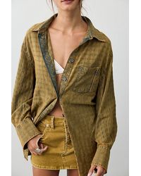 Free People - Sabine Dobby Button Down - Lyst