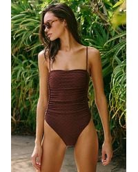Rhythm - Brighton Eyelet Scrunched One-Piece Swimsuit - Lyst