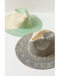 Free People - Baha Cruiser Woven Hat At In Green/neutral - Lyst