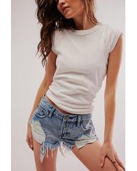 One Teaspoon - Dukes Low-Waist Denim Shorts - Lyst