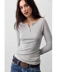 Intimately By Free People - Keeping It Light Ribbed Henley By - Lyst