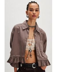 Free People - Bailey Solid Shirt - Lyst