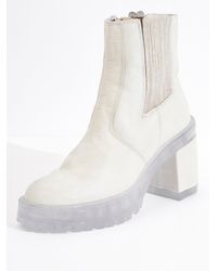 free people james chelsea boot white