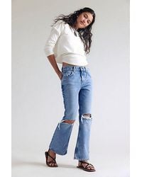 Free People - Elowen Cropped Flare Jeans - Lyst