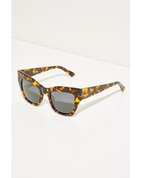 Free People - Decker Cat Eye Polarized Sunglasses At In Tort - Lyst