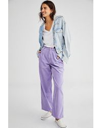 Wrangler Pleated Barrel Cord Jeans - Purple