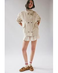 Free People - Collins Washed Canvas Funnel-Neck Jacket - Lyst
