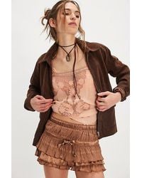 Free People - Camille Ruffle Shorts - Lyst