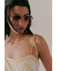 Free People - Jolene Oversized Round Sunglasses - Lyst