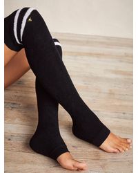Free People Arebesk Classic Terry Leg Warmers - Black