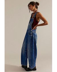 Free People - Good Luck Barrel Dungarees - Lyst