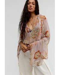 Free People - Milo Printed Blouse - Lyst