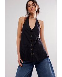 Free People - Scout Linen Halter Top - Lyst