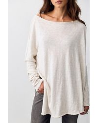 Free People - Nyla Off-The-Shoulder Long Sleeve Tee - Lyst
