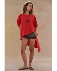 free-est - Alina Cotton-Linen Short-Sleeve Top By - Lyst