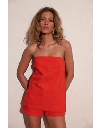 free-est - Summer Breeze Linen Short Set By - Lyst