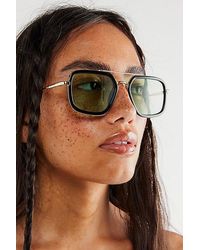 Free People - Luna Classic Aviator Sunglasses At In Cannibis - Lyst