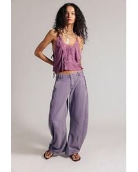 Free People - Spotlight Washed Barrel Chino Trousers - Lyst