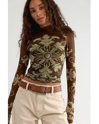 Free People - Jessa Long Sleeve Top - Lyst