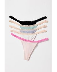Intimately By Free People - Care Fp String Thong Undies 5-pack - Lyst